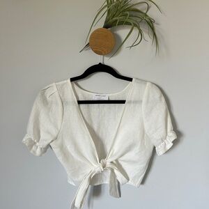 Modern Sunday Tie-front Blouse
